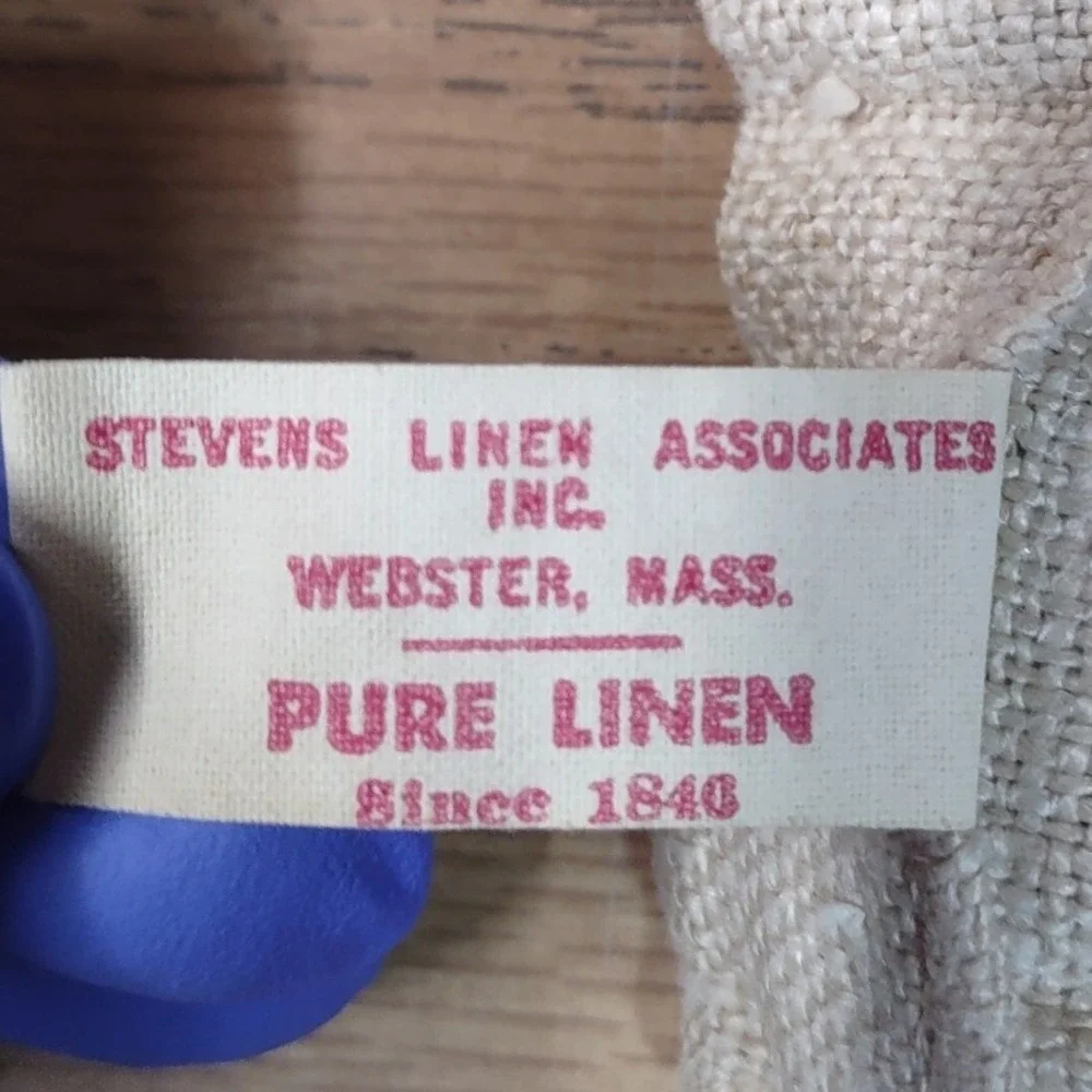 Vintage 1958 Stevens Linen Original Calendar Towel Colonial Garden Tea Towel